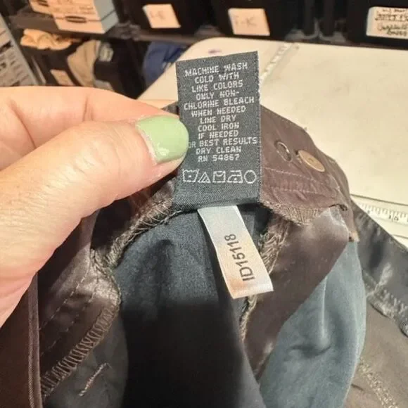 Y2K Express Cargo Floral Embroidered Wide Leg Pants Brown Size‎ 4 Satin VTG - Picture 4 of 16